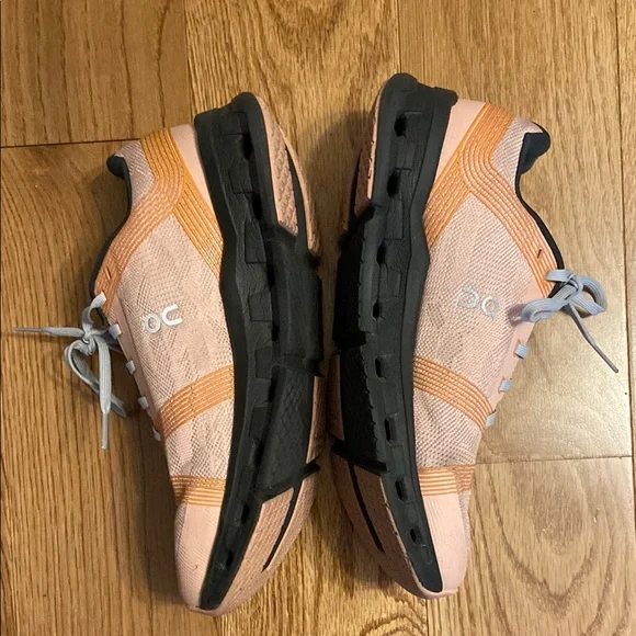 On Running Pink and Orange Athletic Shoes - Picture 2 of 4